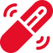 Red pill icon representing medication and prescription services