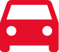 Red car icon representing parking or transportation services 